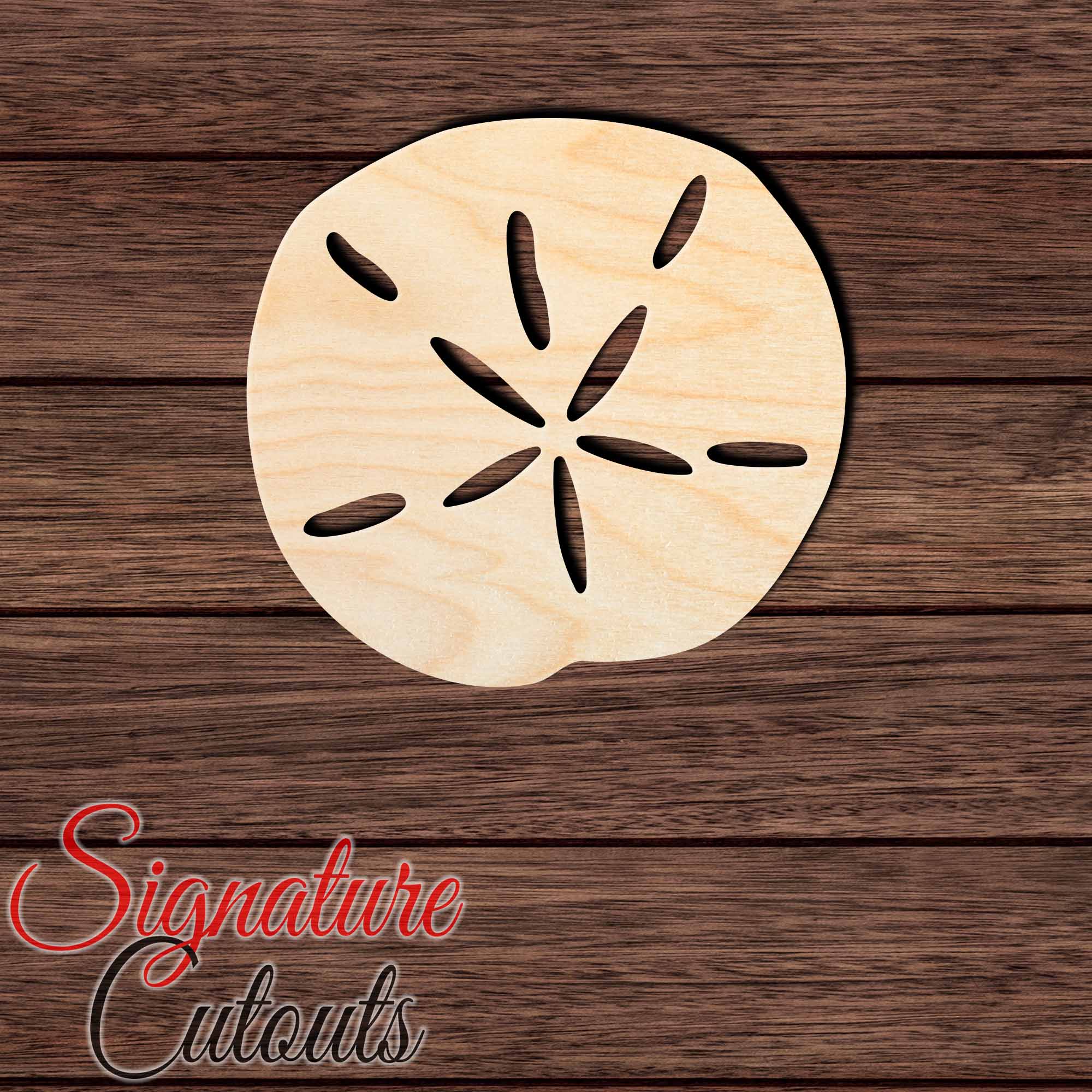 Sand Dollar 001 Shape Cutout in Wood, Acrylic or Acrylic Mirror - Signature Cutouts