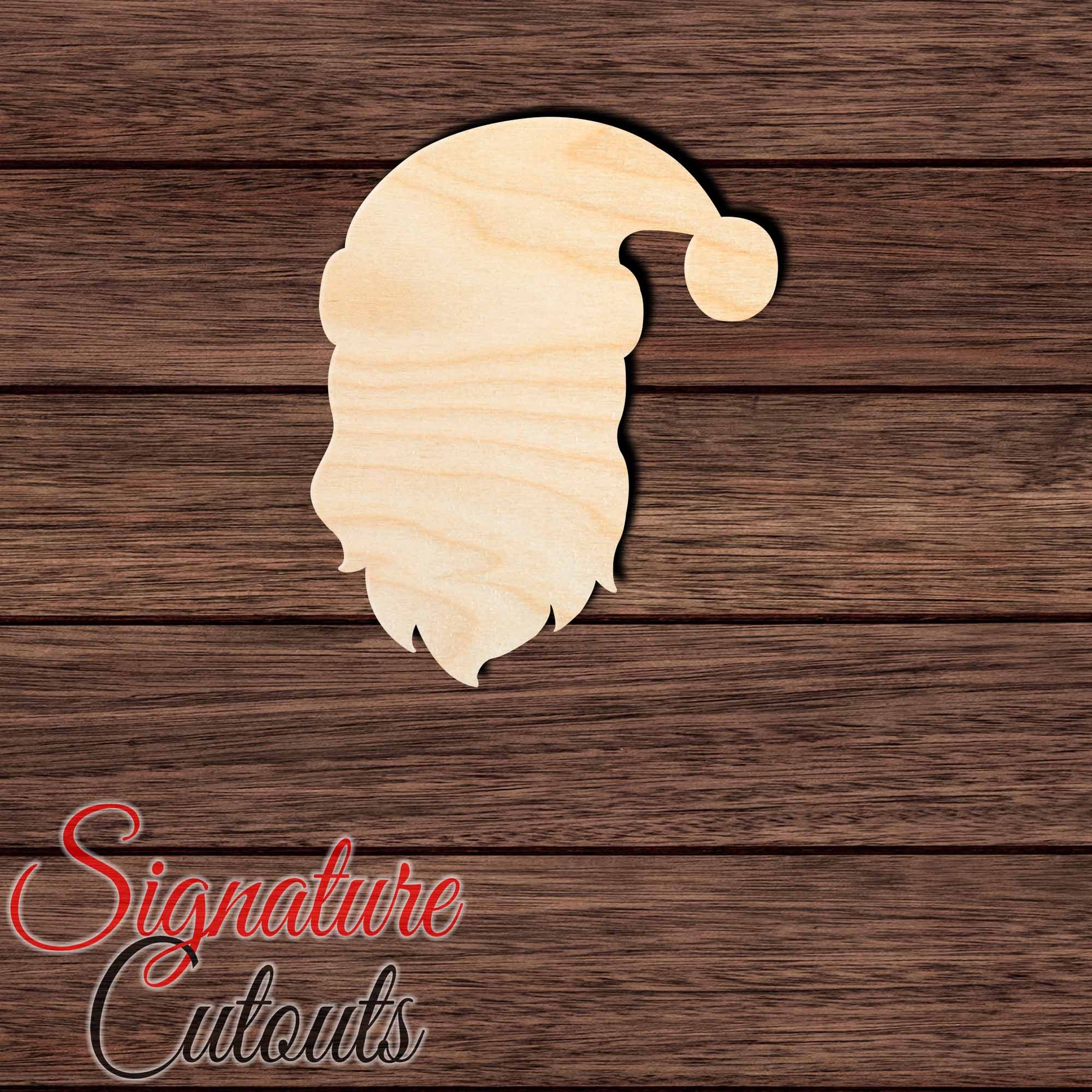 Santa 002 Shape Cutout in Wood, Acrylic or Acrylic Mirror - Signature Cutouts
