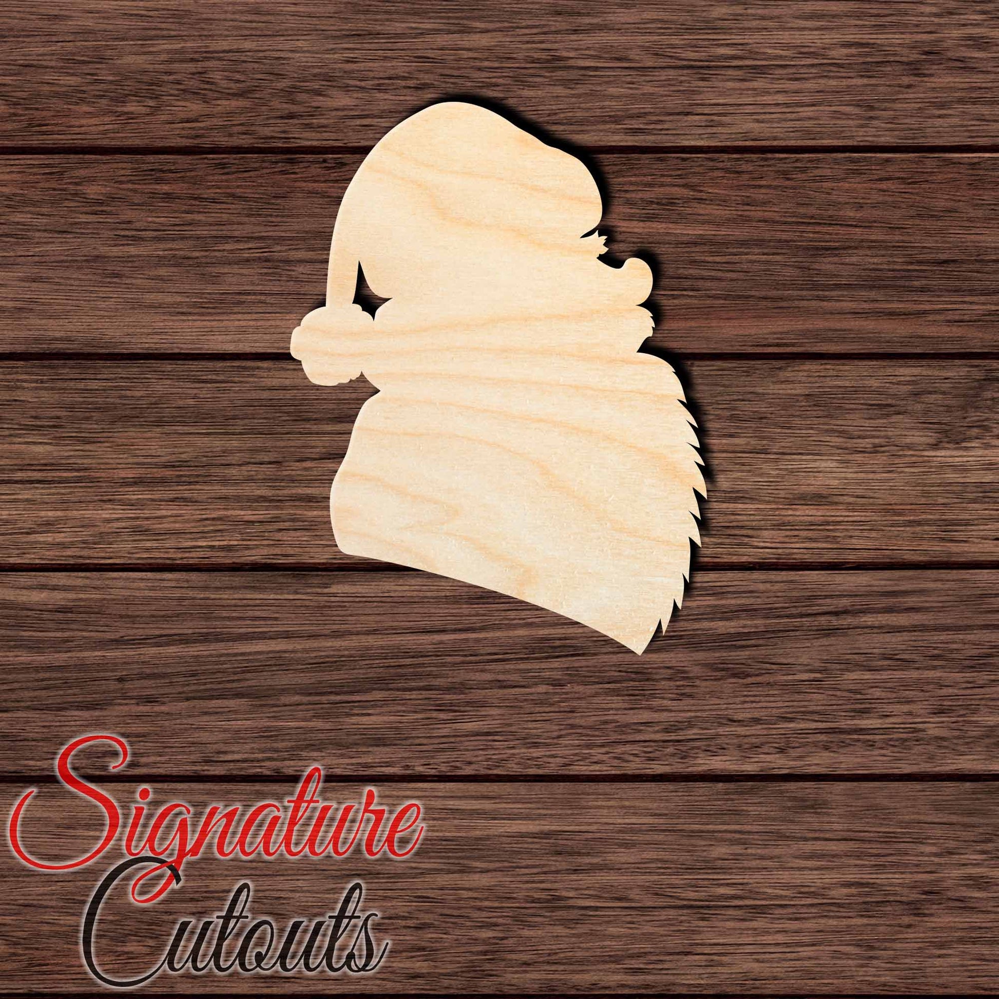 Santa 003 Shape Cutout in Wood, Acrylic or Acrylic Mirror - Signature Cutouts