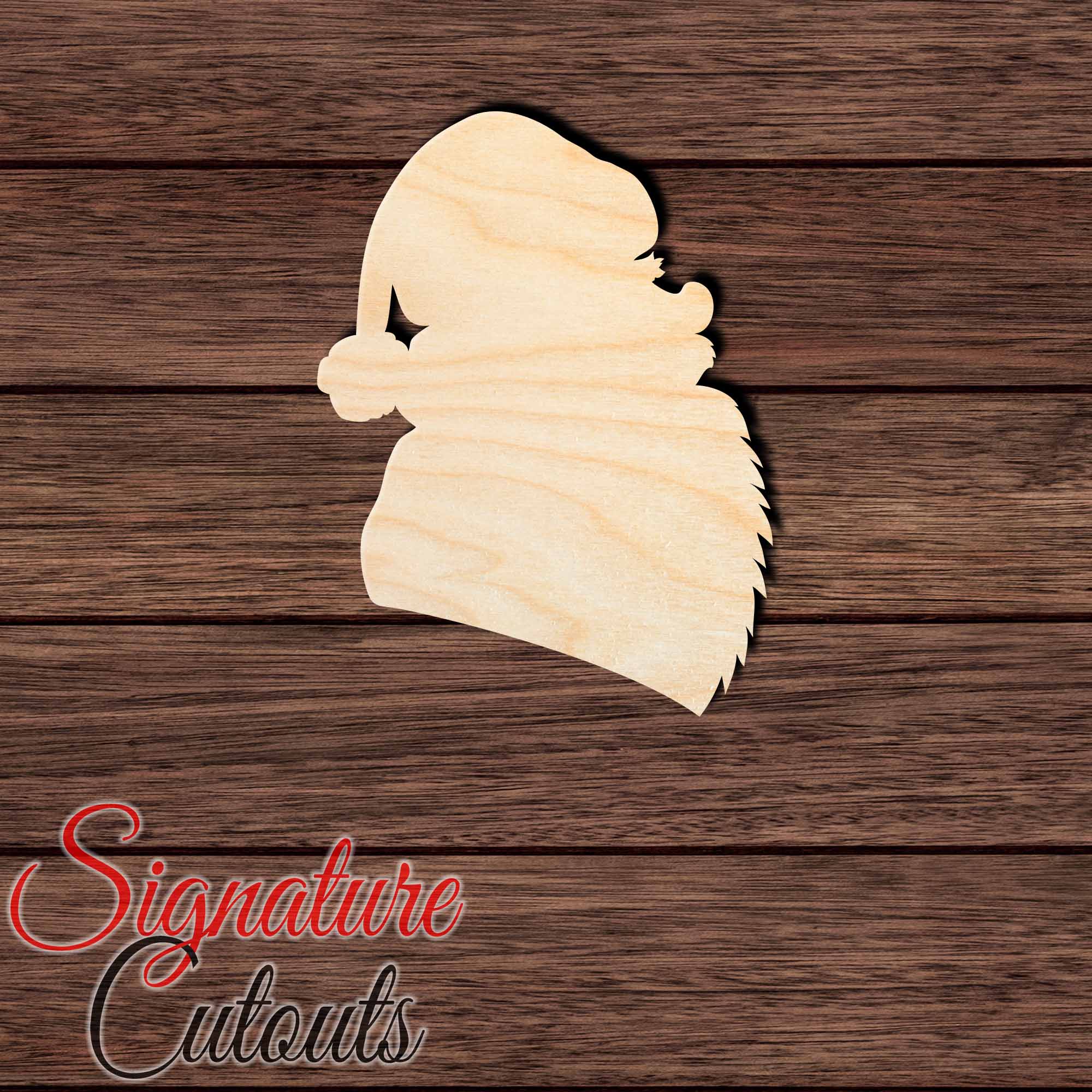 Santa 003 Shape Cutout in Wood, Acrylic or Acrylic Mirror - Signature Cutouts