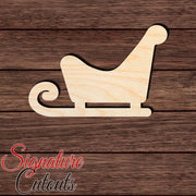 Santa Sleigh 002 Shape Cutout in Wood, Acrylic or Acrylic Mirror - Signature Cutouts