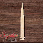 Saturn V Rocket Shape Cutout in Wood Craft Shapes & Bases Signature Cutouts 