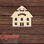 School House 001 Shape Cutout in Wood, Acrylic or Acrylic Mirror - Signature Cutouts