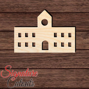 School House 002 Shape Cutout in Wood, Acrylic or Acrylic Mirror - Signature Cutouts