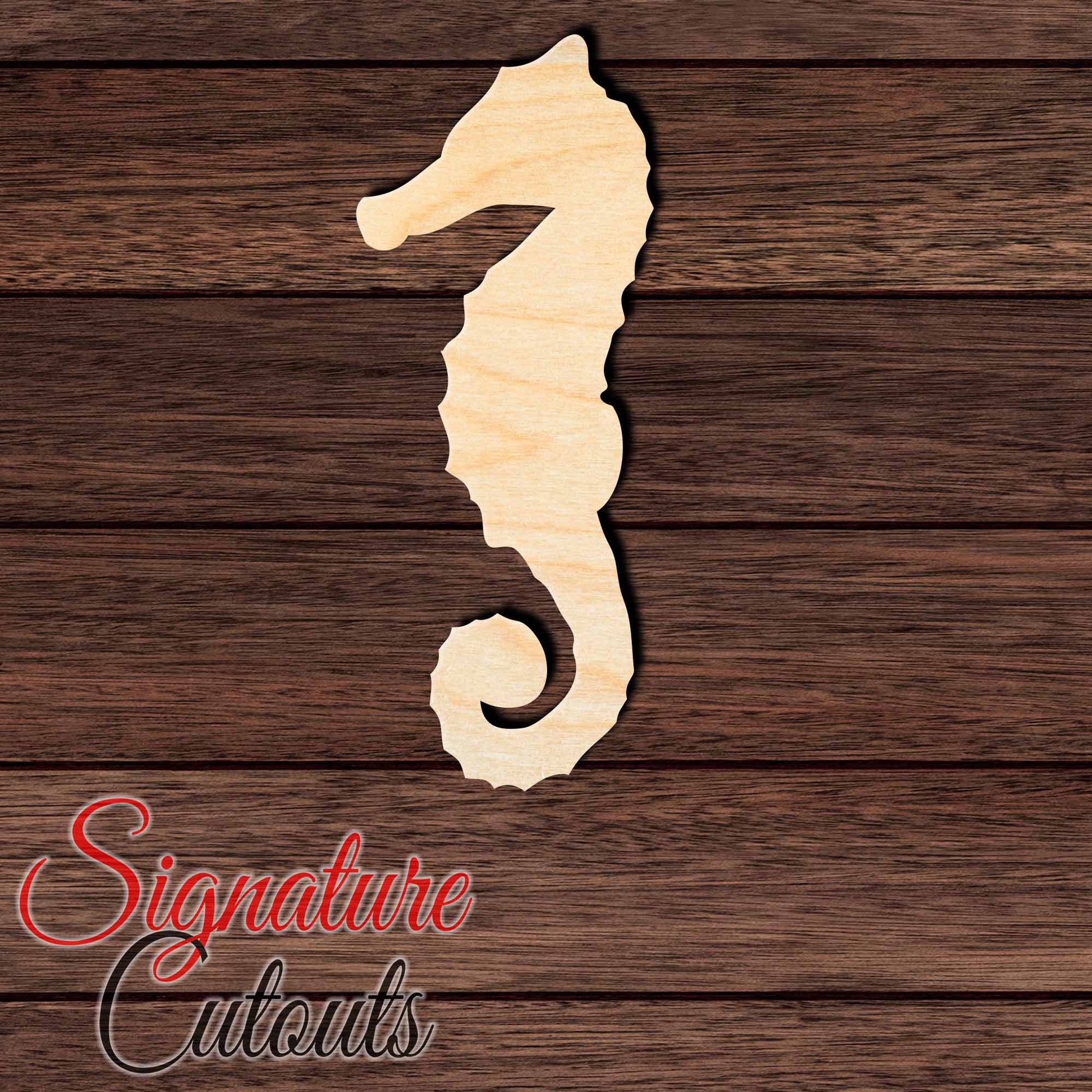 Seahorse 001 en Shape Cutout in Wood, Acrylic or Acrylic Mirror - Signature Cutouts