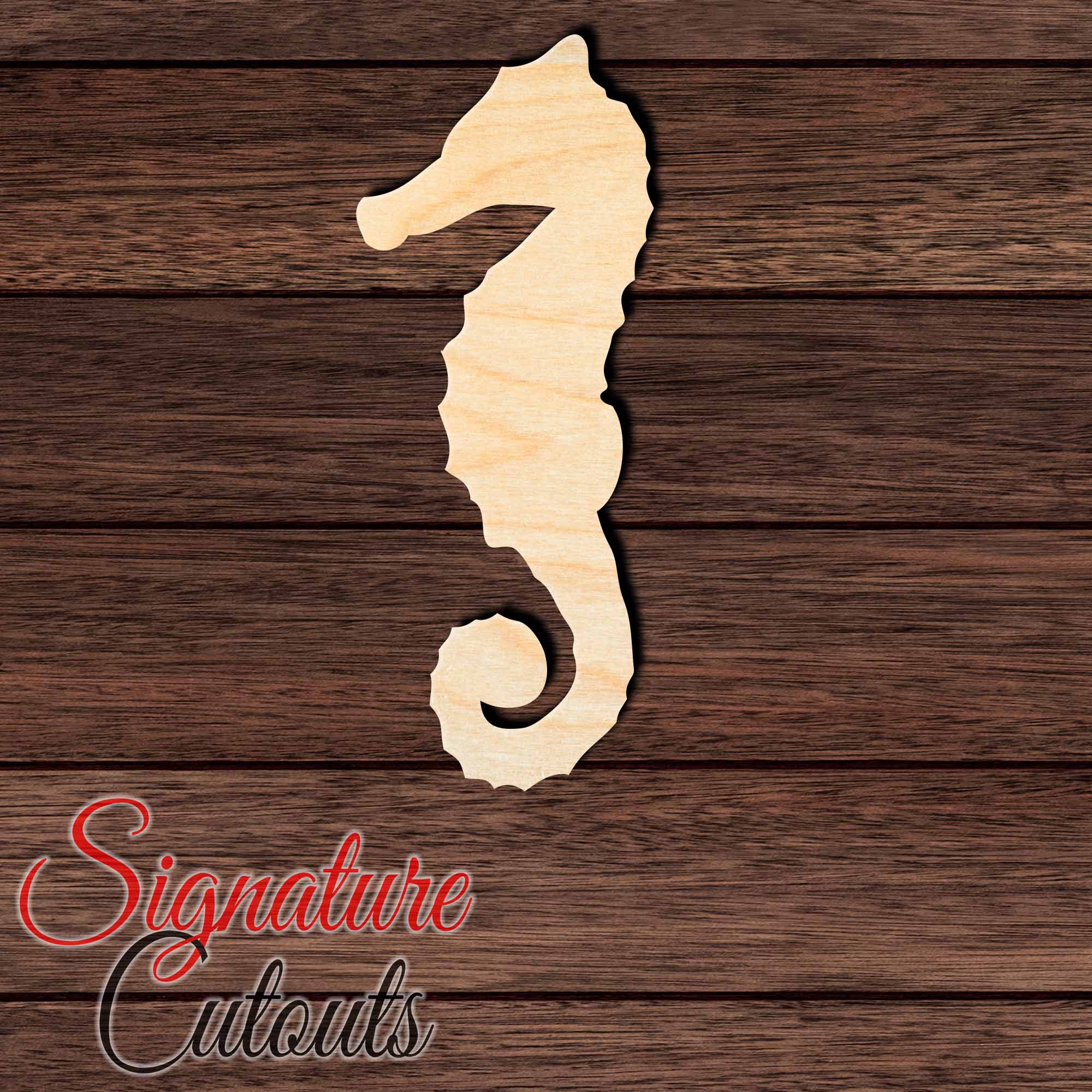 Seahorse 001 en Shape Cutout in Wood, Acrylic or Acrylic Mirror - Signature Cutouts