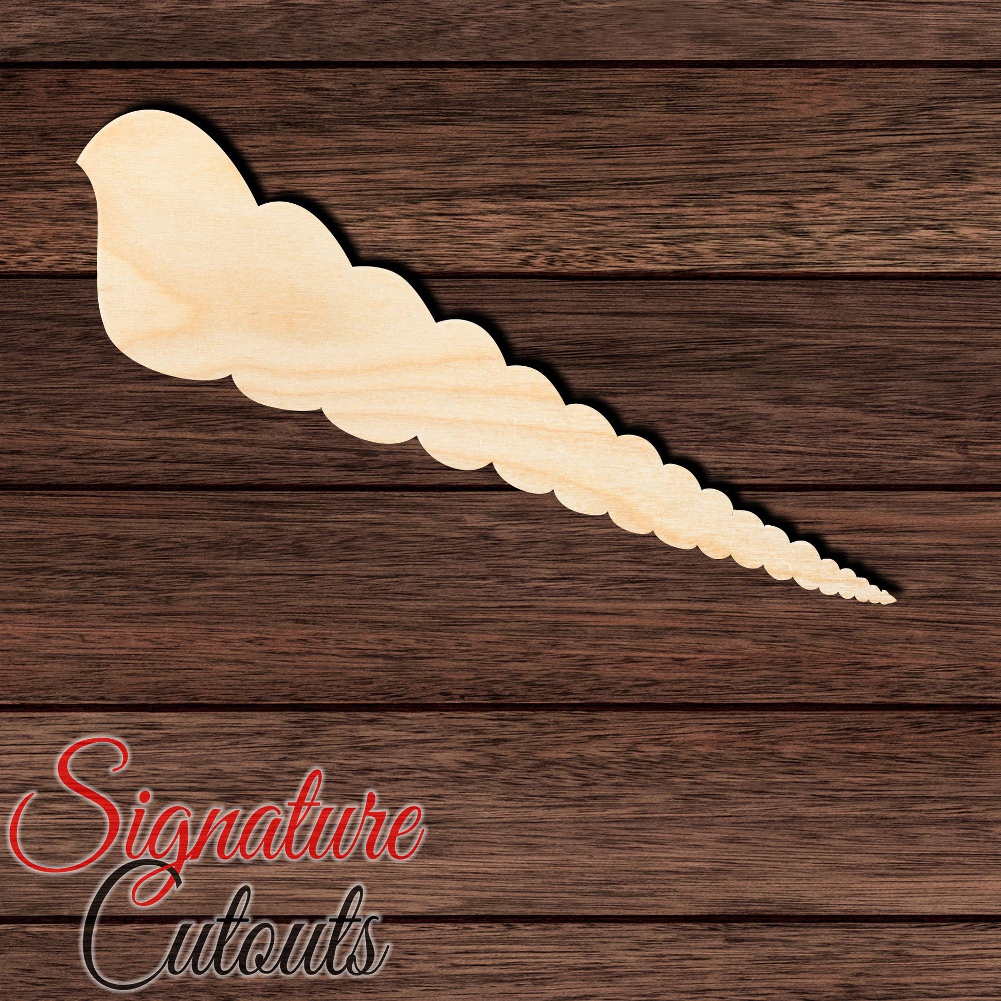 Seashell 005 Shape Cutout in Wood, Acrylic or Acrylic Mirror - Signature Cutouts