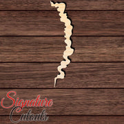 Seaweed 002 Shape Cutout in Wood, Acrylic or Acrylic Mirror - Signature Cutouts