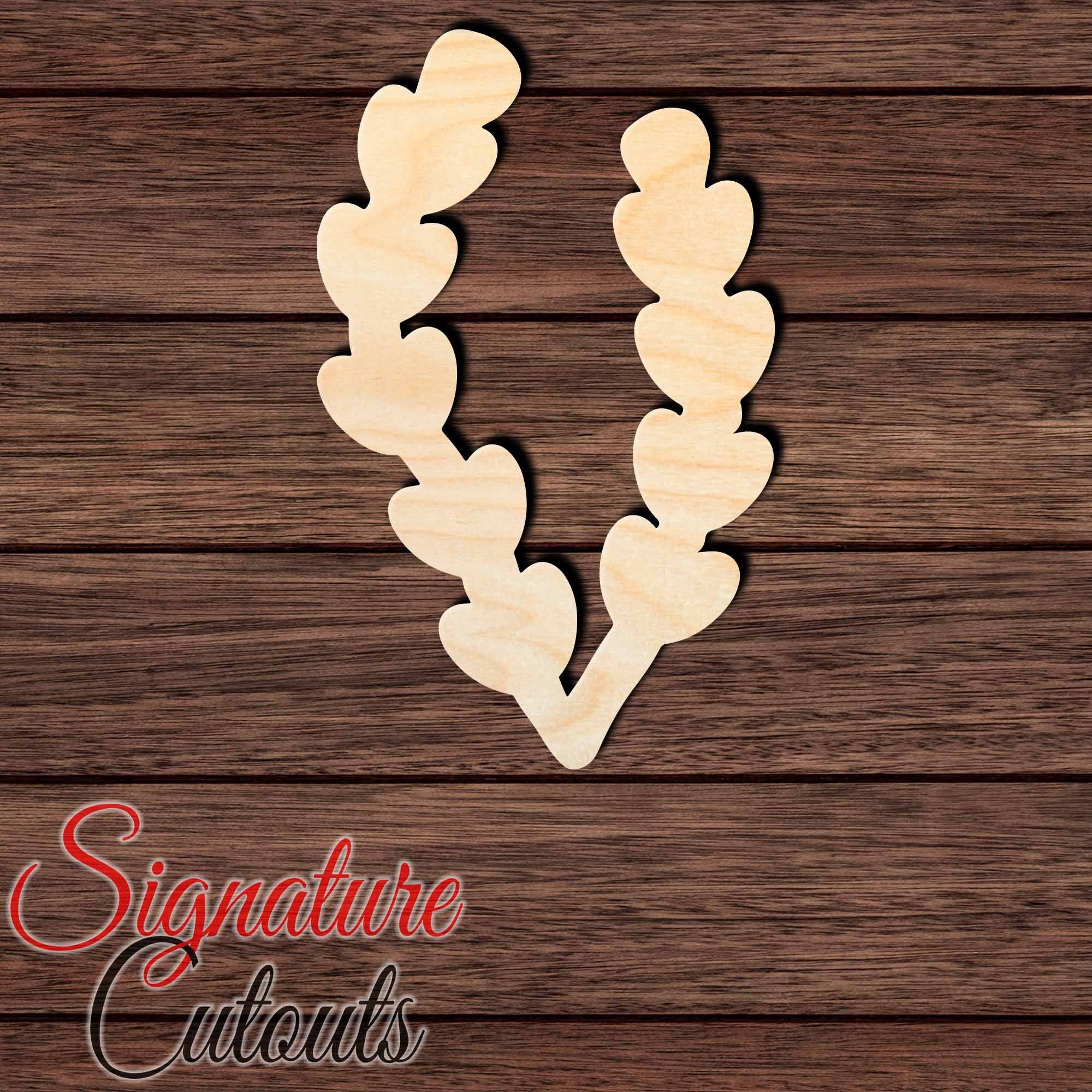 Seaweed 011 Shape Cutout in Wood, Acrylic or Acrylic Mirror - Signature Cutouts