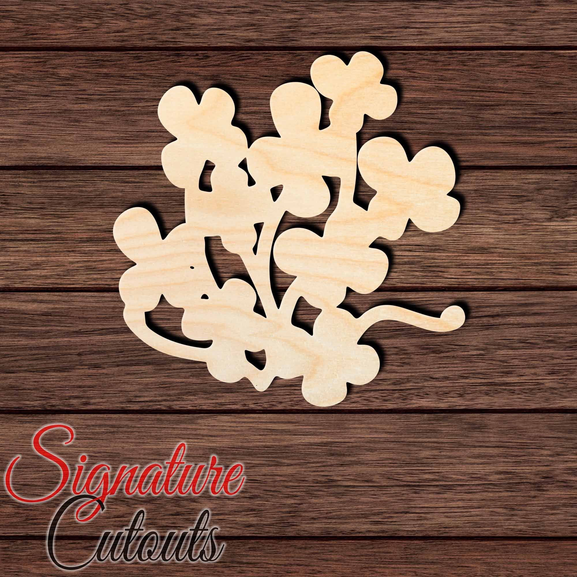 Seaweed 015 Shape Cutout in Wood, Acrylic or Acrylic Mirror - Signature Cutouts
