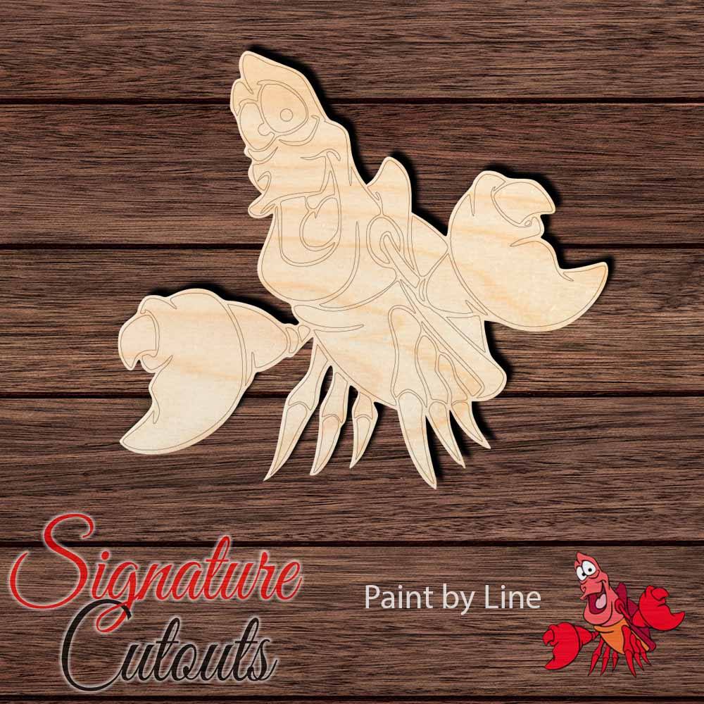 Sebastian - Little Mermaid Shape Cutout - Paint by Line - Signature Cutouts