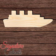 Ship 001 Shape Cutout in Wood, Acrylic or Acrylic Mirror - Signature Cutouts