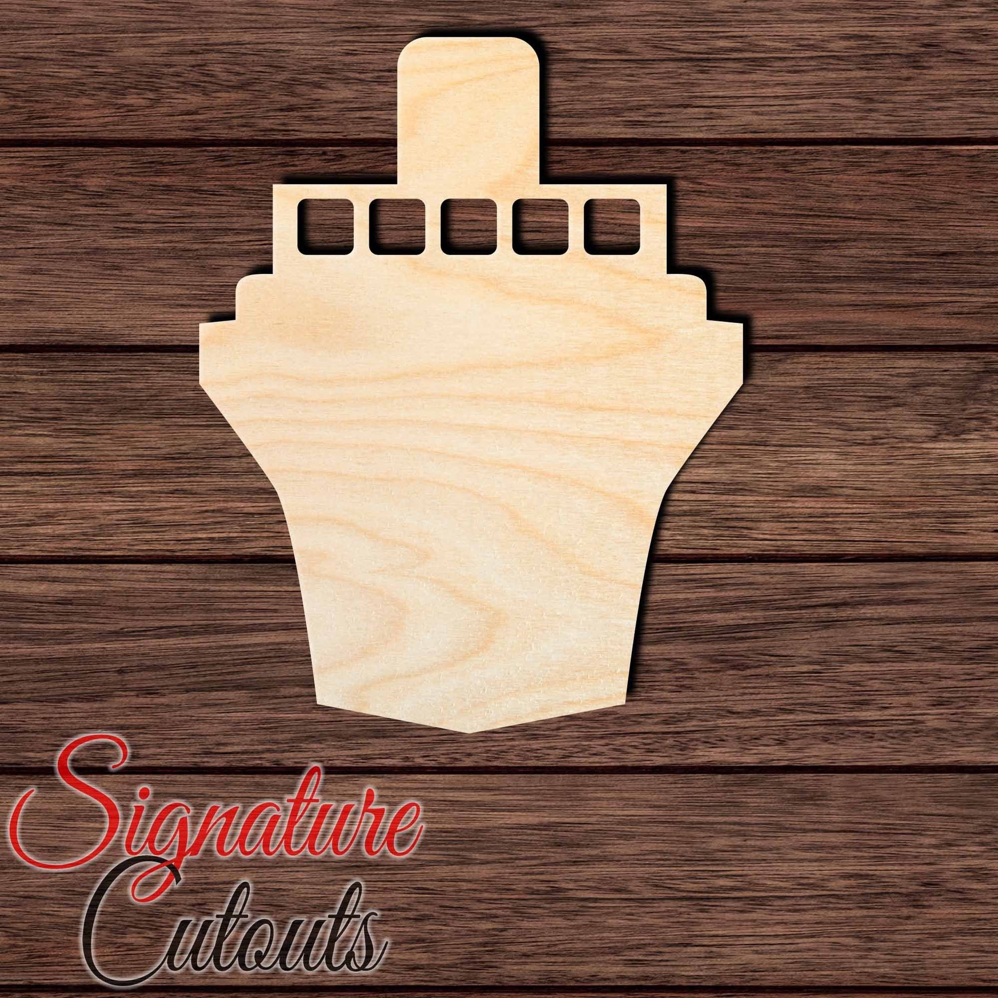 Ship 002 Shape Cutout in Wood, Acrylic or Acrylic Mirror - Signature Cutouts