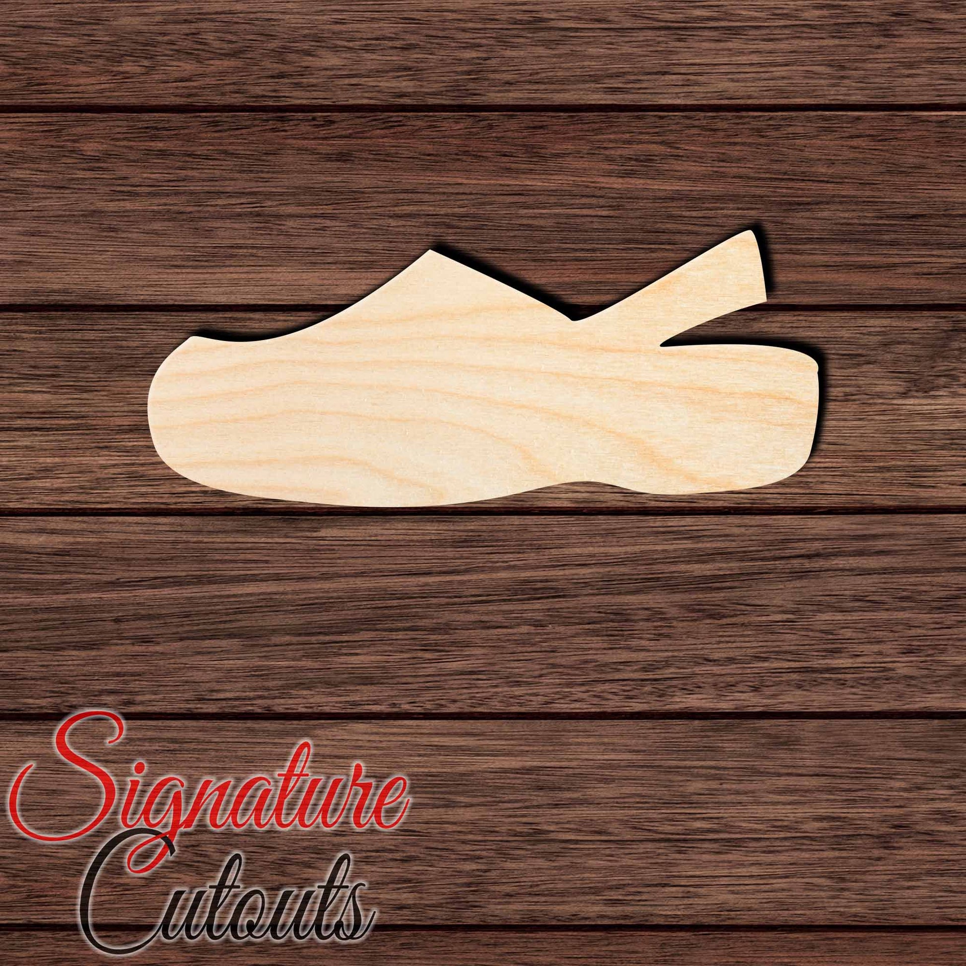 Shoe 019 Slip On Sandal Shape Cutout in Wood, Acrylic or Acrylic Mirror Craft Shapes & Bases Signature Cutouts 