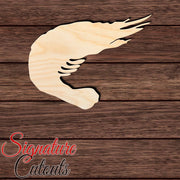 Shrimp 003 Shape Cutout in Wood, Acrylic or Acrylic Mirror - Signature Cutouts