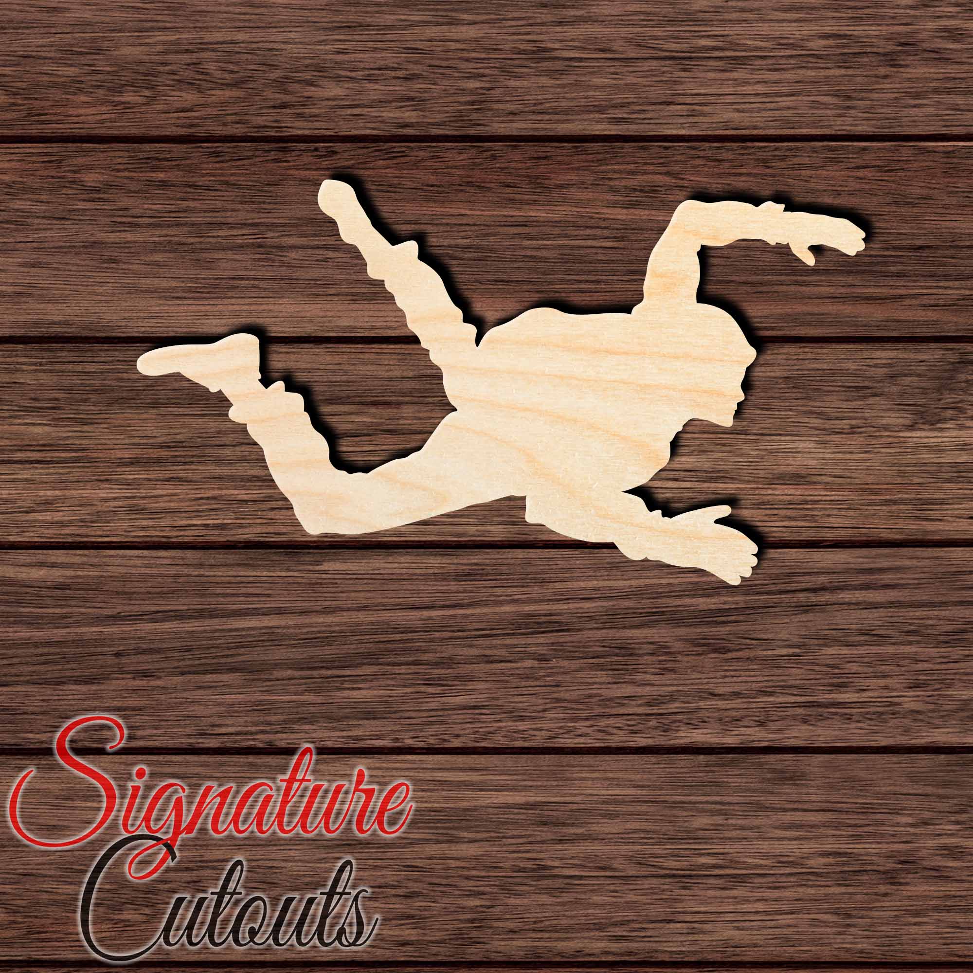 Sky Diver 001 Shape Cutout in Wood, Acrylic or Acrylic Mirror - Signature Cutouts