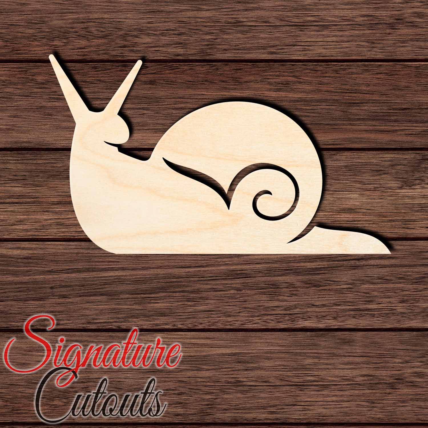 Snail 004 Shape Cutout in Wood, Acrylic or Acrylic Mirror - Signature Cutouts