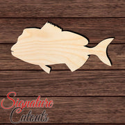 Snapper Fish en Shape Cutout in Wood, Acrylic or Acrylic Mirror - Signature Cutouts
