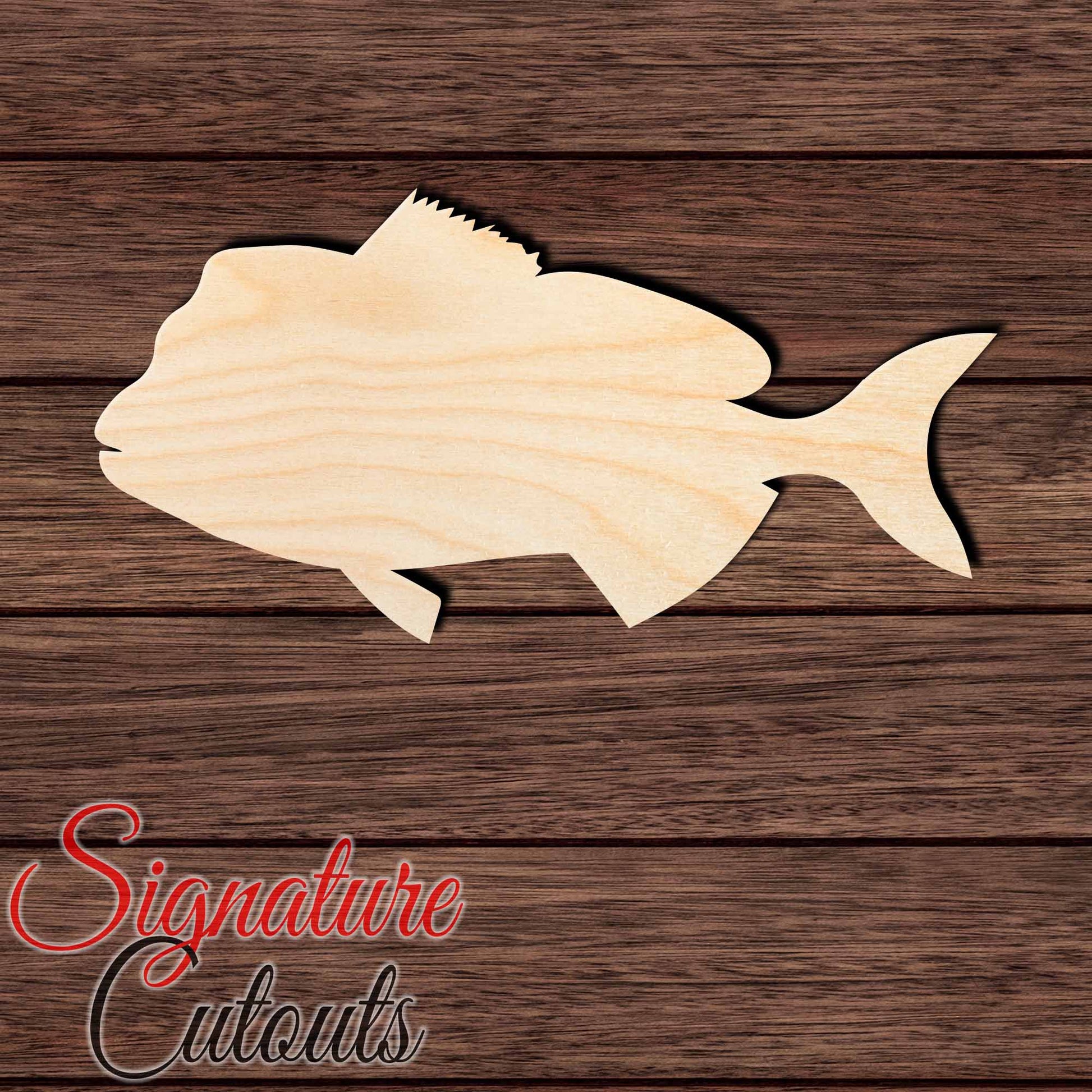 Snapper Fish en Shape Cutout in Wood, Acrylic or Acrylic Mirror - Signature Cutouts