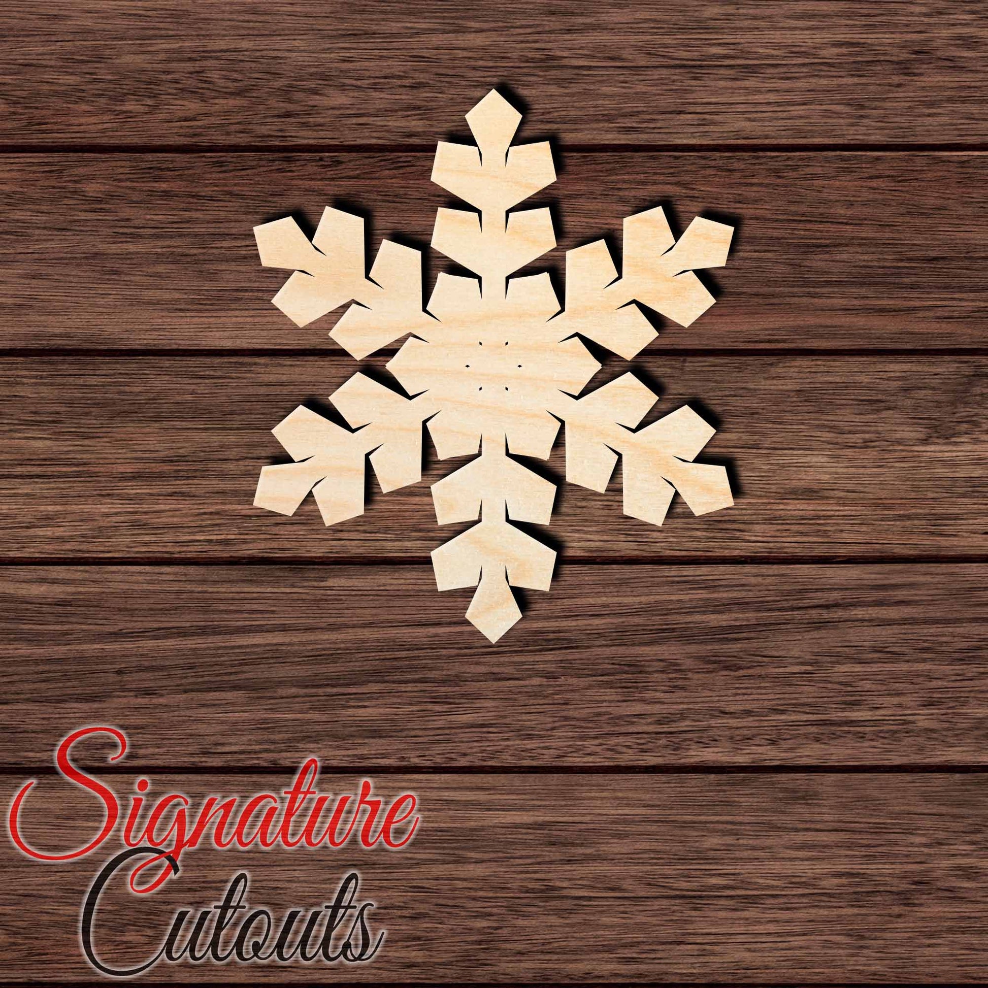 Snowflake 004 Shape Cutout in Wood, Acrylic or Acrylic Mirror - Signature Cutouts