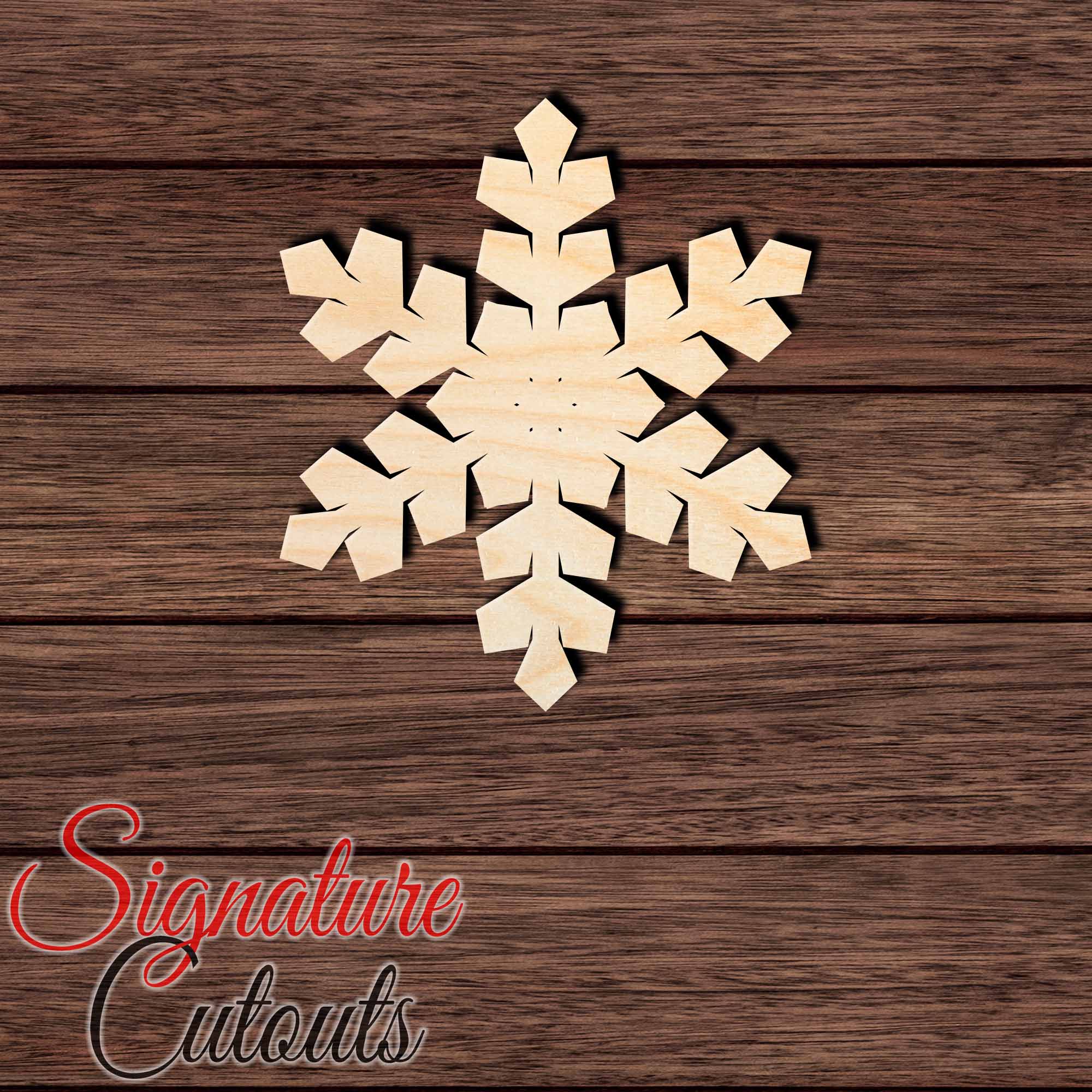 Snowflake 004 Shape Cutout in Wood, Acrylic or Acrylic Mirror - Signature Cutouts