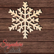 Snowflake 005 Shape Cutout in Wood, Acrylic or Acrylic Mirror Craft Shapes & Bases Signature Cutouts 