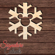 Snowflake 006 Shape Cutout in Wood, Acrylic or Acrylic Mirror Craft Shapes & Bases Signature Cutouts 