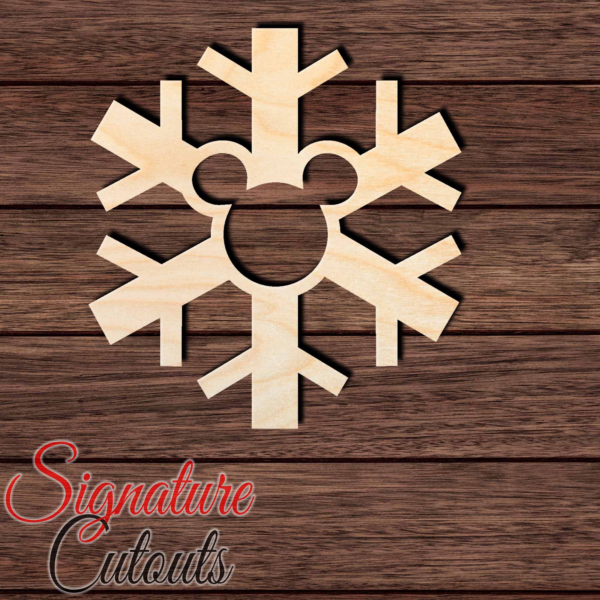 Snowflake 006 Shape Cutout in Wood, Acrylic or Acrylic Mirror Craft Shapes & Bases Signature Cutouts 