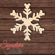 Snowflake 007 Shape Cutout in Wood, Acrylic or Acrylic Mirror Craft Shapes & Bases Signature Cutouts 