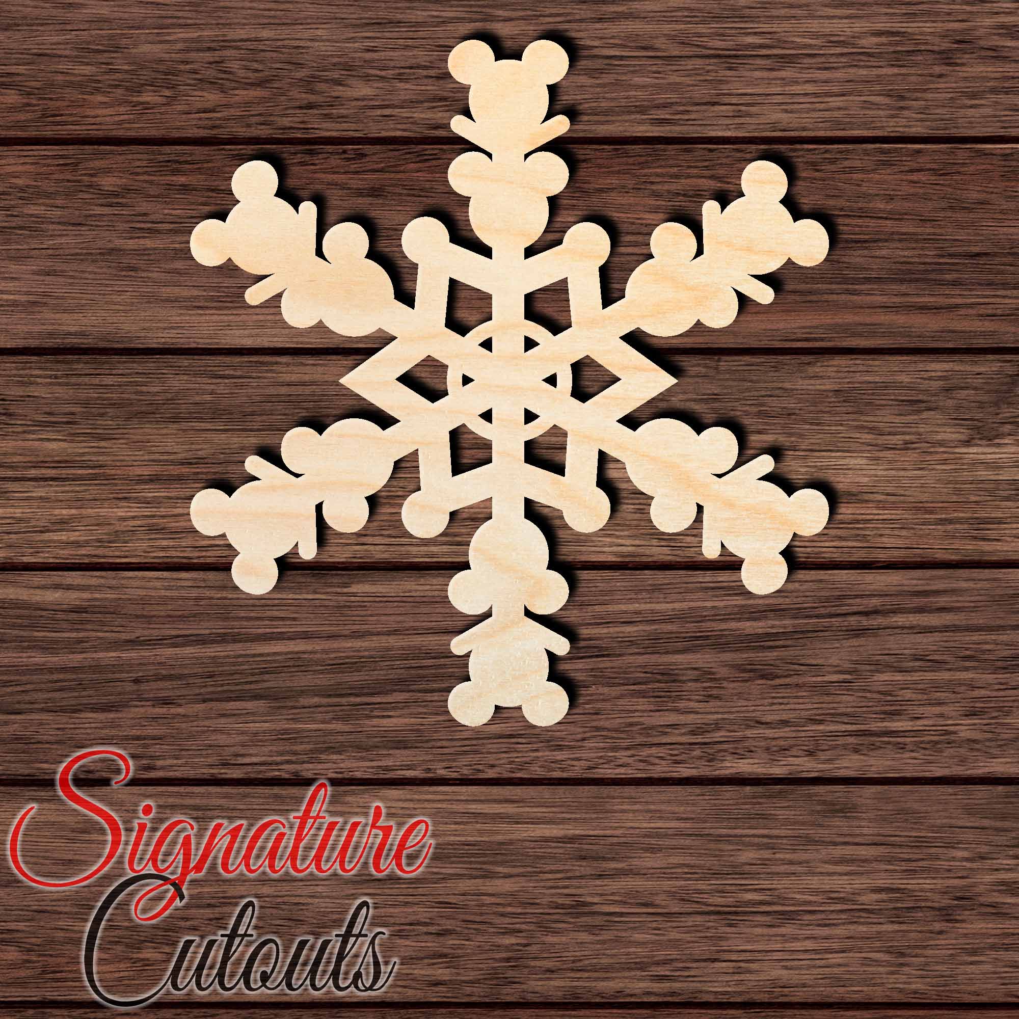 Snowflake 008 Shape Cutout in Wood, Acrylic or Acrylic Mirror Craft Shapes & Bases Signature Cutouts 