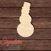 Snowman 001 Shape Cutout in Wood, Acrylic or Acrylic Mirror - Signature Cutouts