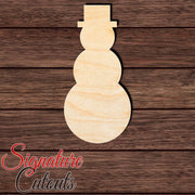 Snowman 002 Shape Cutout in Wood, Acrylic or Acrylic Mirror - Signature Cutouts