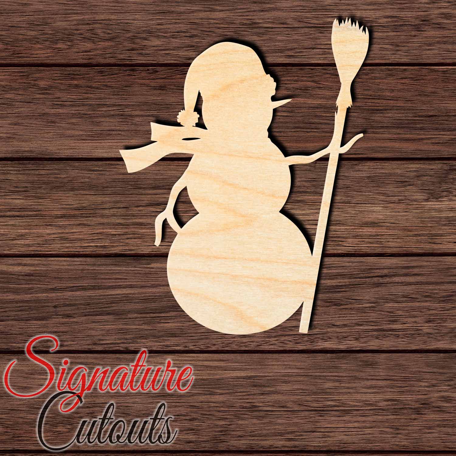 Snowman 008 Shape Cutout in Wood, Acrylic or Acrylic Mirror - Signature Cutouts