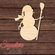 Snowman 008 Shape Cutout in Wood, Acrylic or Acrylic Mirror - Signature Cutouts