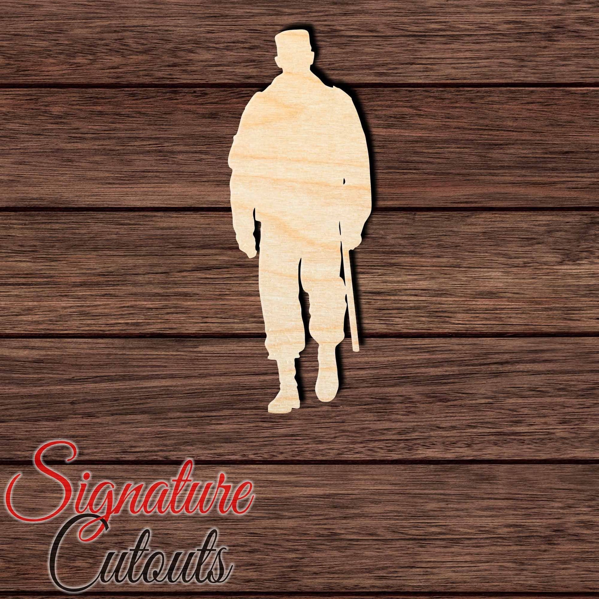 Soldier 010 Shape Cutout in Wood, Acrylic or Acrylic Mirror - Signature Cutouts