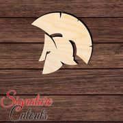 Spartan Helmet 002 Shape Cutout in Wood, Acrylic or Acrylic Mirror - Signature Cutouts