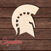 Spartan Helmet 003 Shape Cutout in Wood, Acrylic or Acrylic Mirror - Signature Cutouts