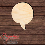 Speech Bubble 002 Shape Cutout in Wood, Acrylic or Acrylic Mirror - Signature Cutouts