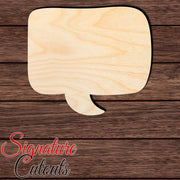 Speech Bubble 003 Shape Cutout in Wood, Acrylic or Acrylic Mirror - Signature Cutouts