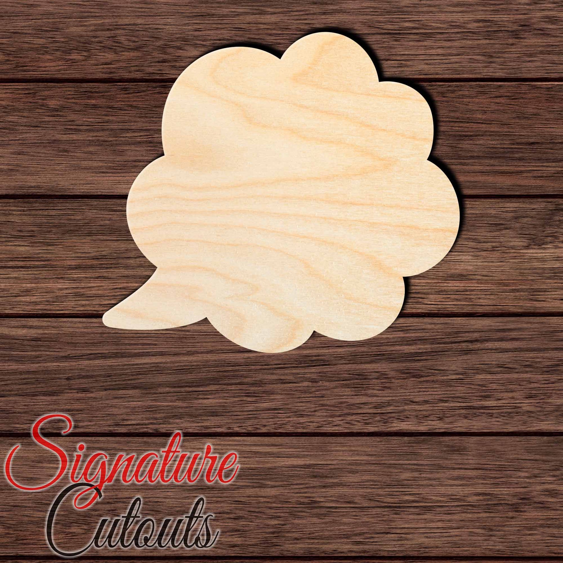 Speech Bubble 005 Shape Cutout in Wood, Acrylic or Acrylic Mirror - Signature Cutouts