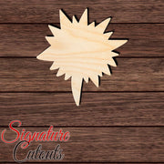 Speech Bubble 009 Shape Cutout in Wood, Acrylic or Acrylic Mirror - Signature Cutouts