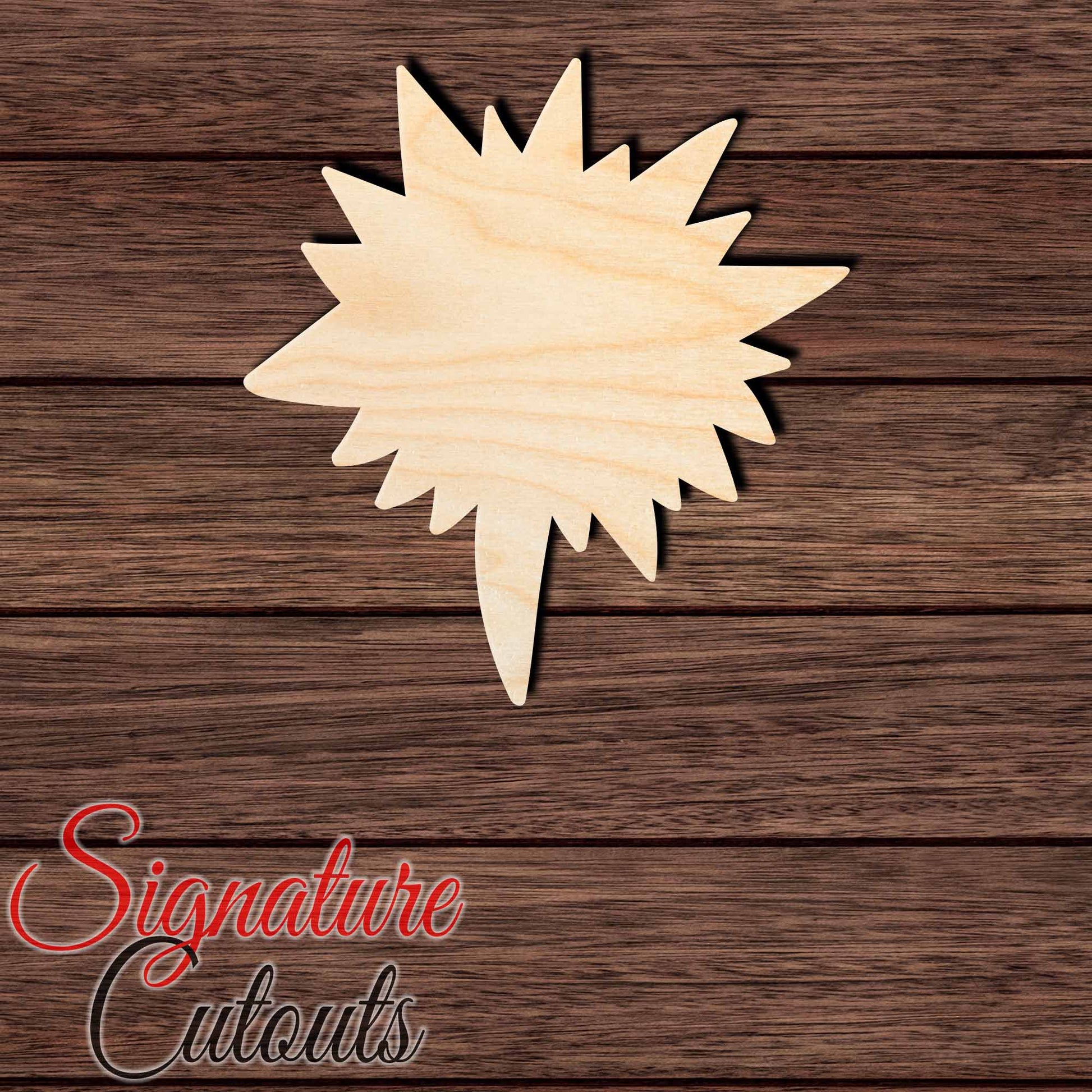 Speech Bubble 009 Shape Cutout in Wood, Acrylic or Acrylic Mirror - Signature Cutouts