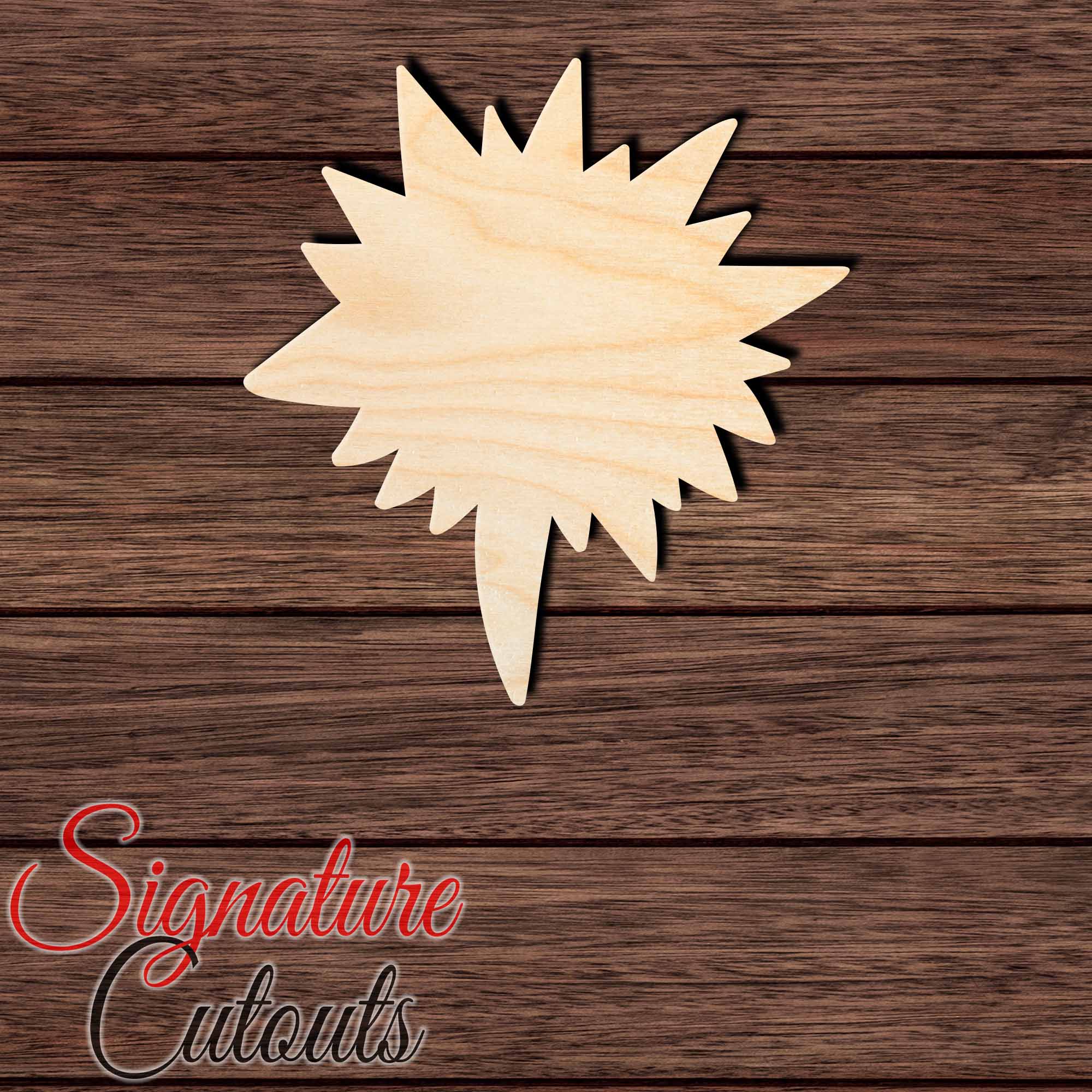 Speech Bubble 009 Shape Cutout in Wood, Acrylic or Acrylic Mirror - Signature Cutouts