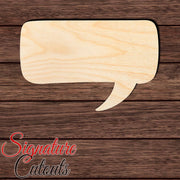 Speech Bubble 010 Shape Cutout in Wood, Acrylic or Acrylic Mirror - Signature Cutouts