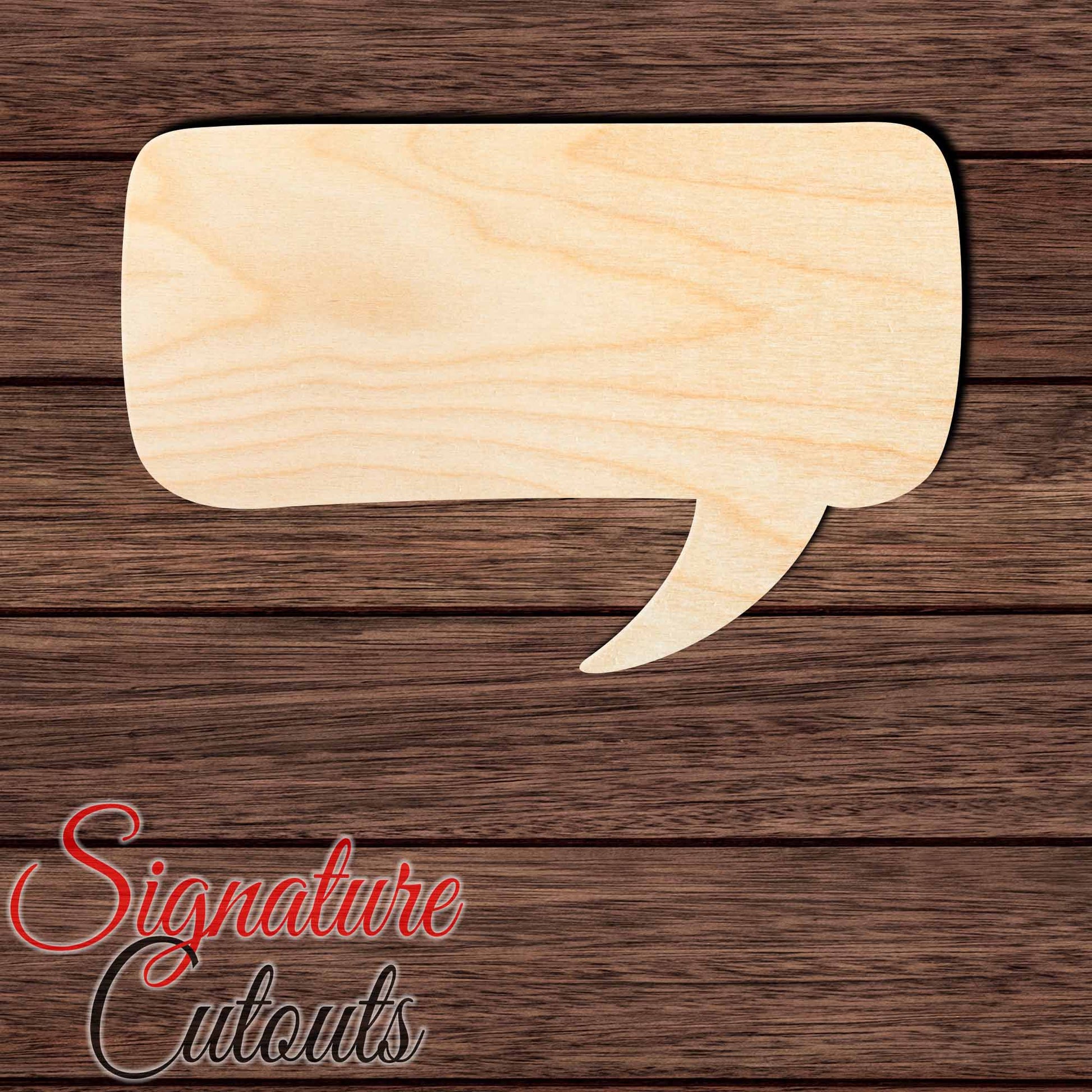 Speech Bubble 010 Shape Cutout in Wood, Acrylic or Acrylic Mirror - Signature Cutouts