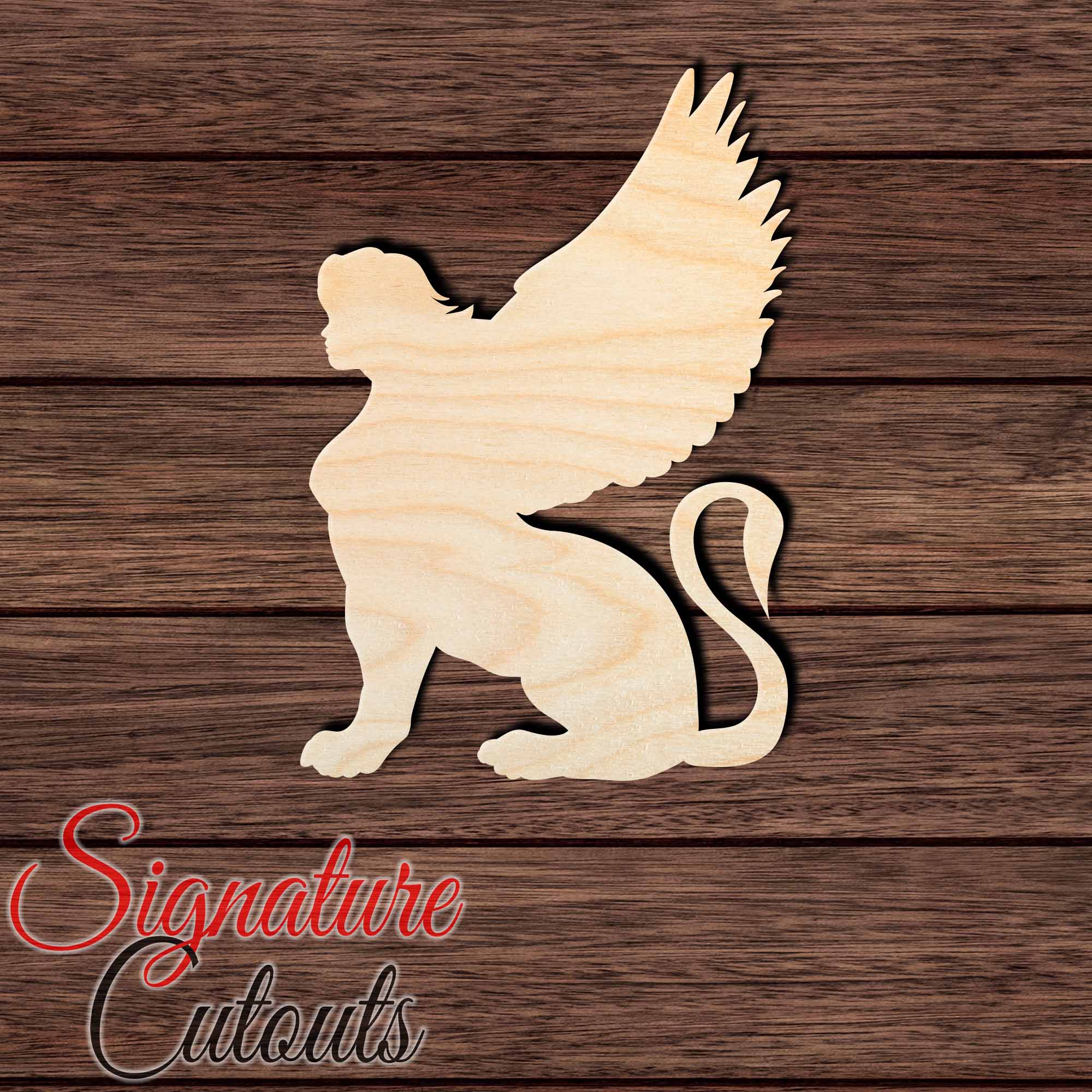 Sphinx 001 Shape Cutout in Wood, Acrylic or Acrylic Mirror - Signature Cutouts