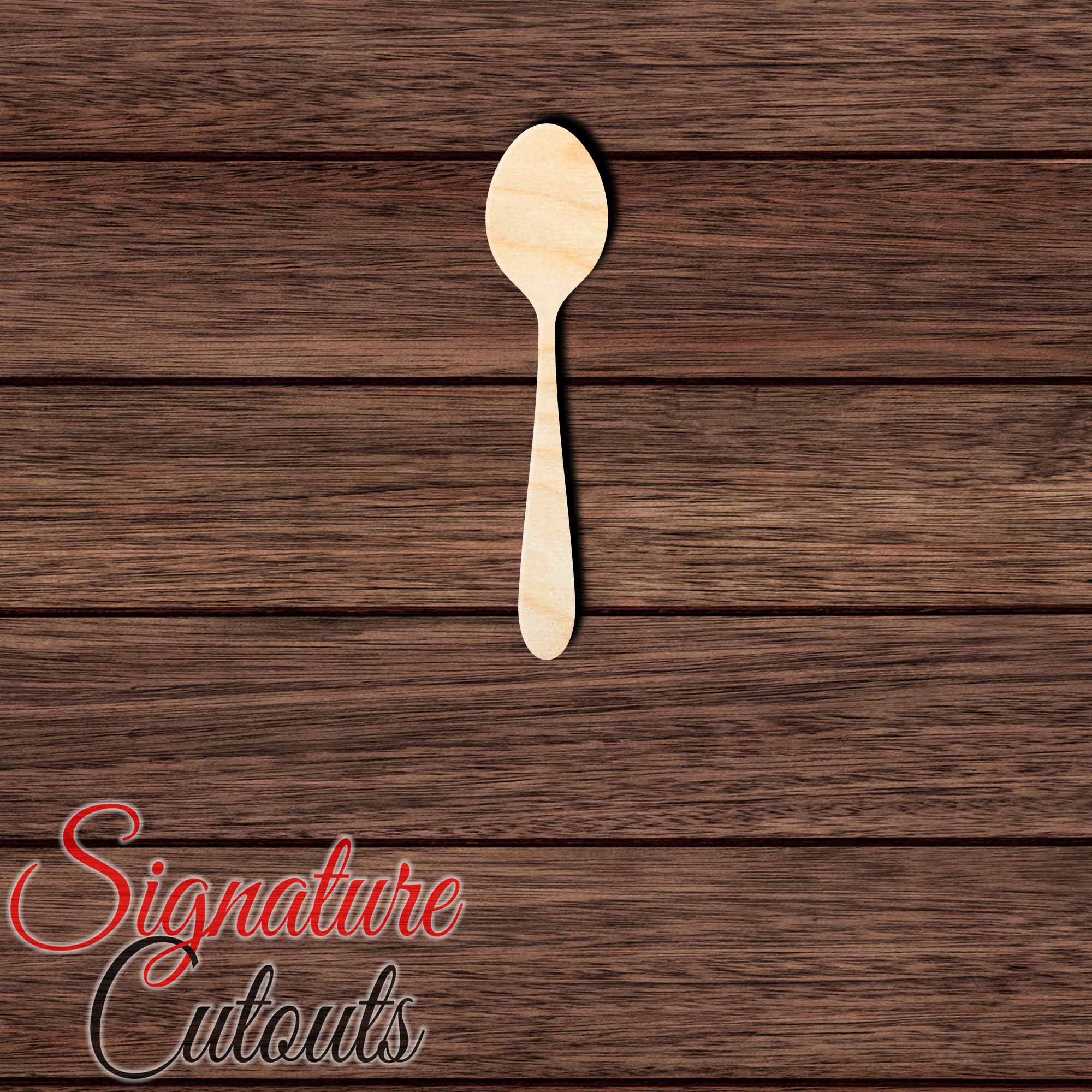 Spoon 001 Shape Cutout in Wood, Acrylic or Acrylic Mirror - Signature Cutouts