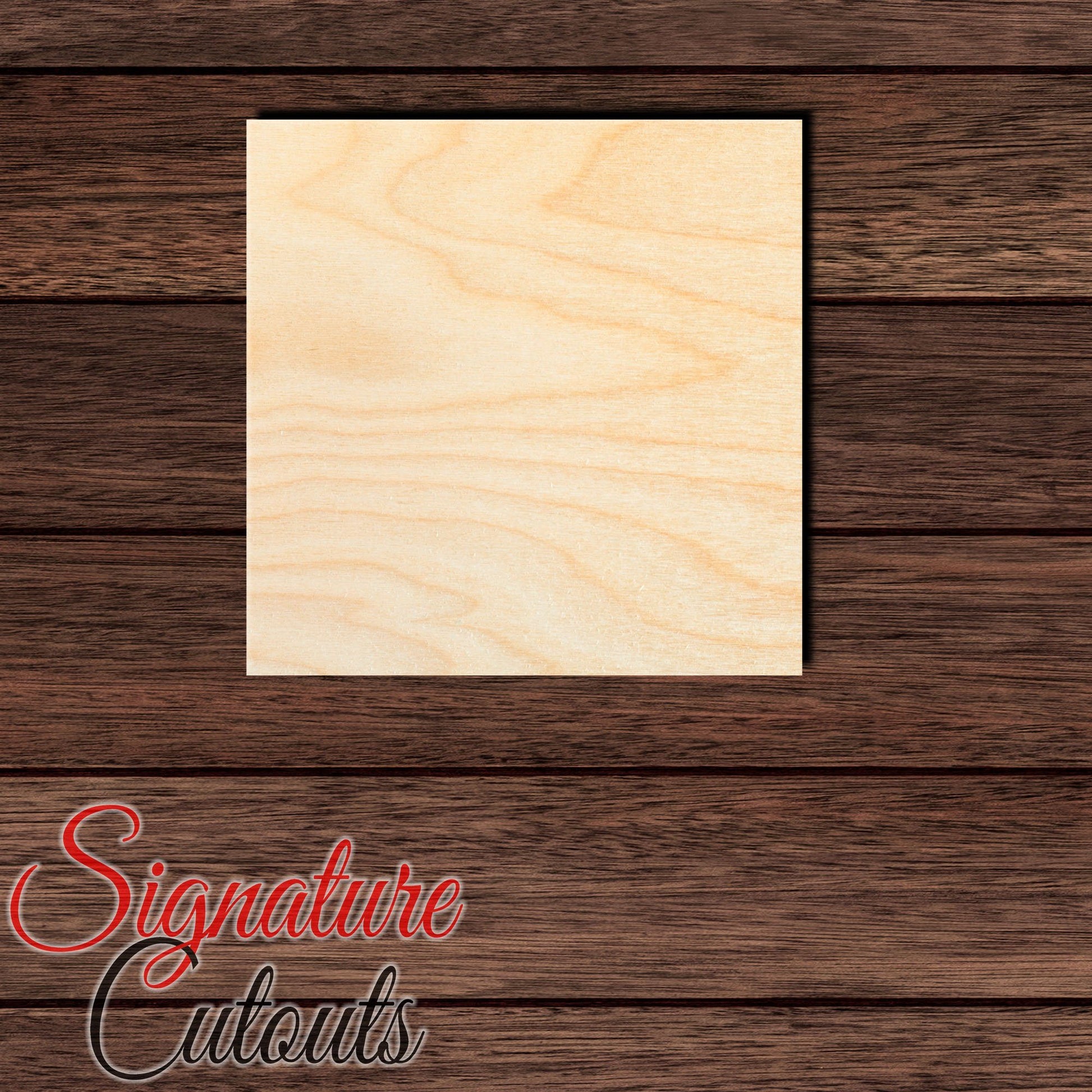 Square Shape Cutout in Wood, Acrylic or Acrylic Mirror - Signature Cutouts