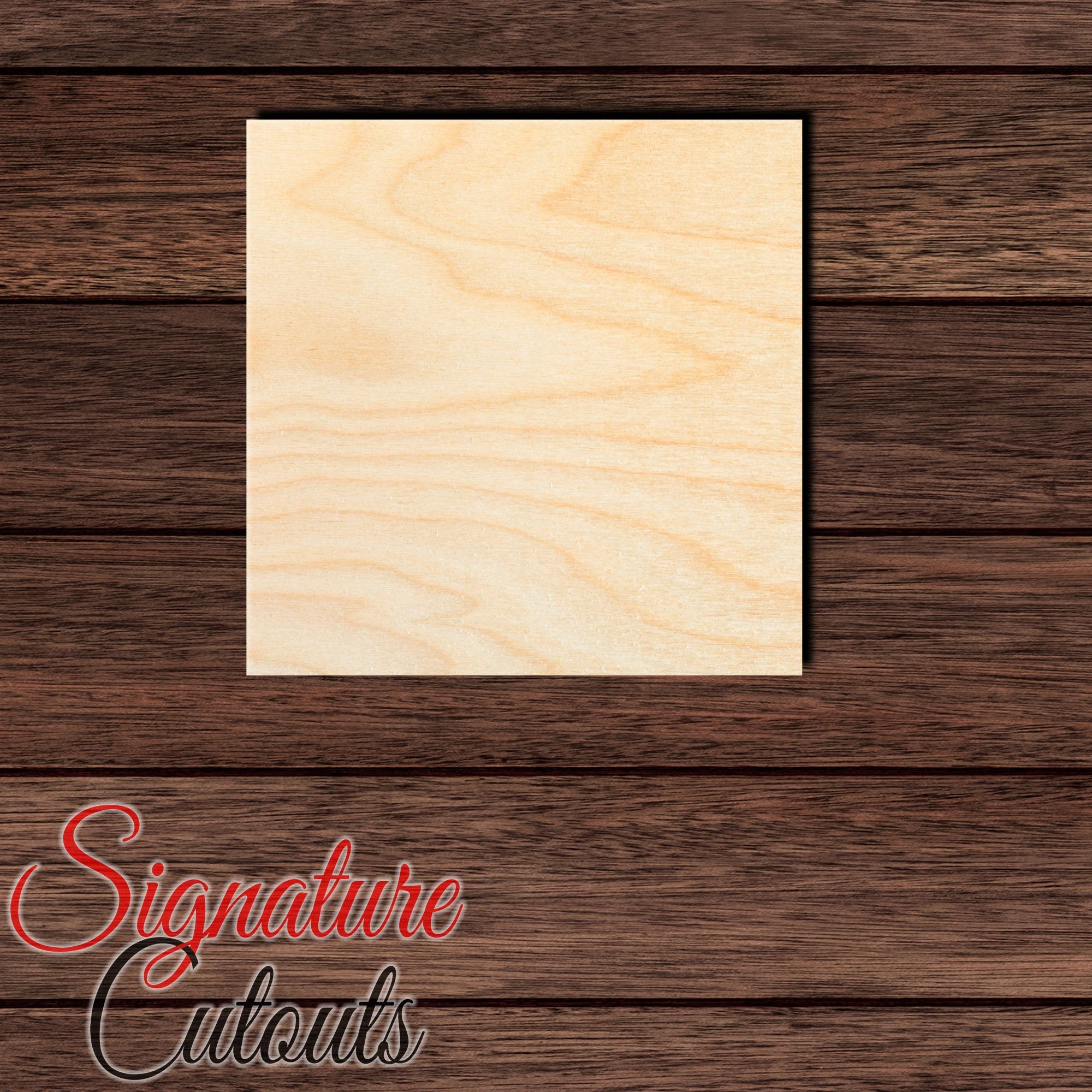 Square Shape Cutout in Wood, Acrylic or Acrylic Mirror - Signature Cutouts