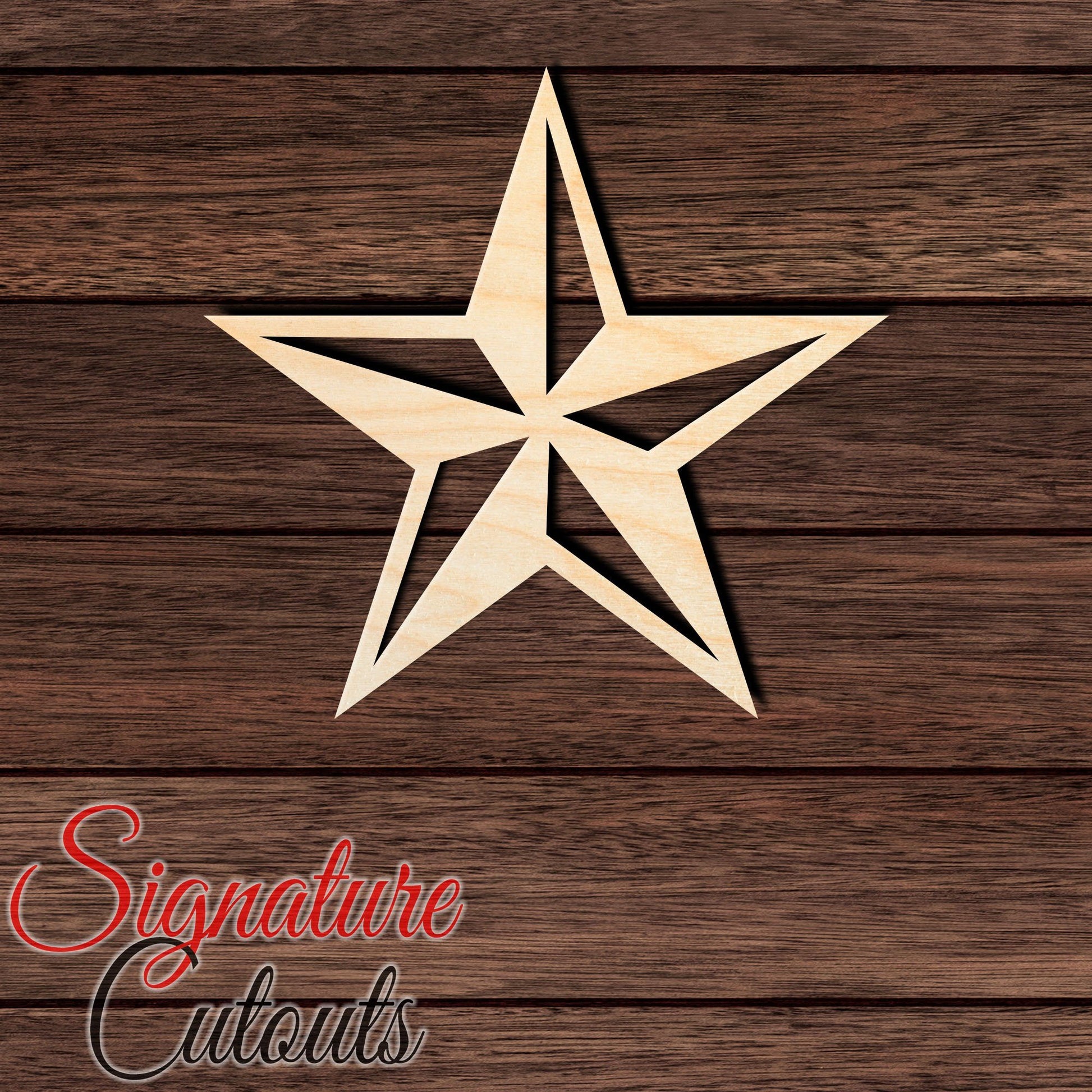 Star 005 Shape Cutout in Wood, Acrylic or Acrylic Mirror - Signature Cutouts